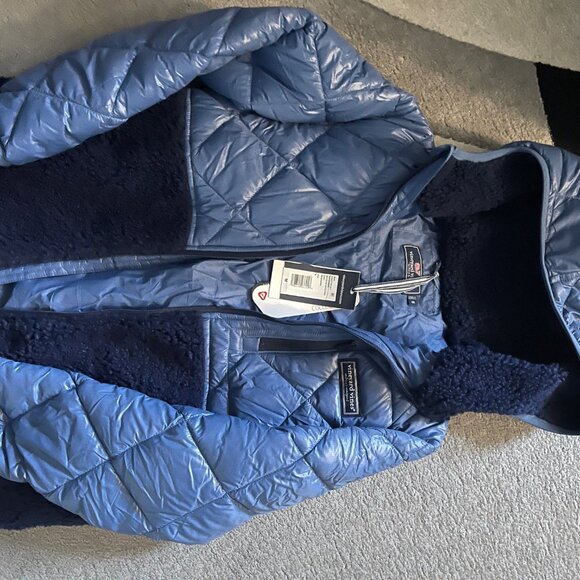 Vineyard Vines Boys' Quilted Heritage High-Pile Fleece Parka - Picture 5 of 5